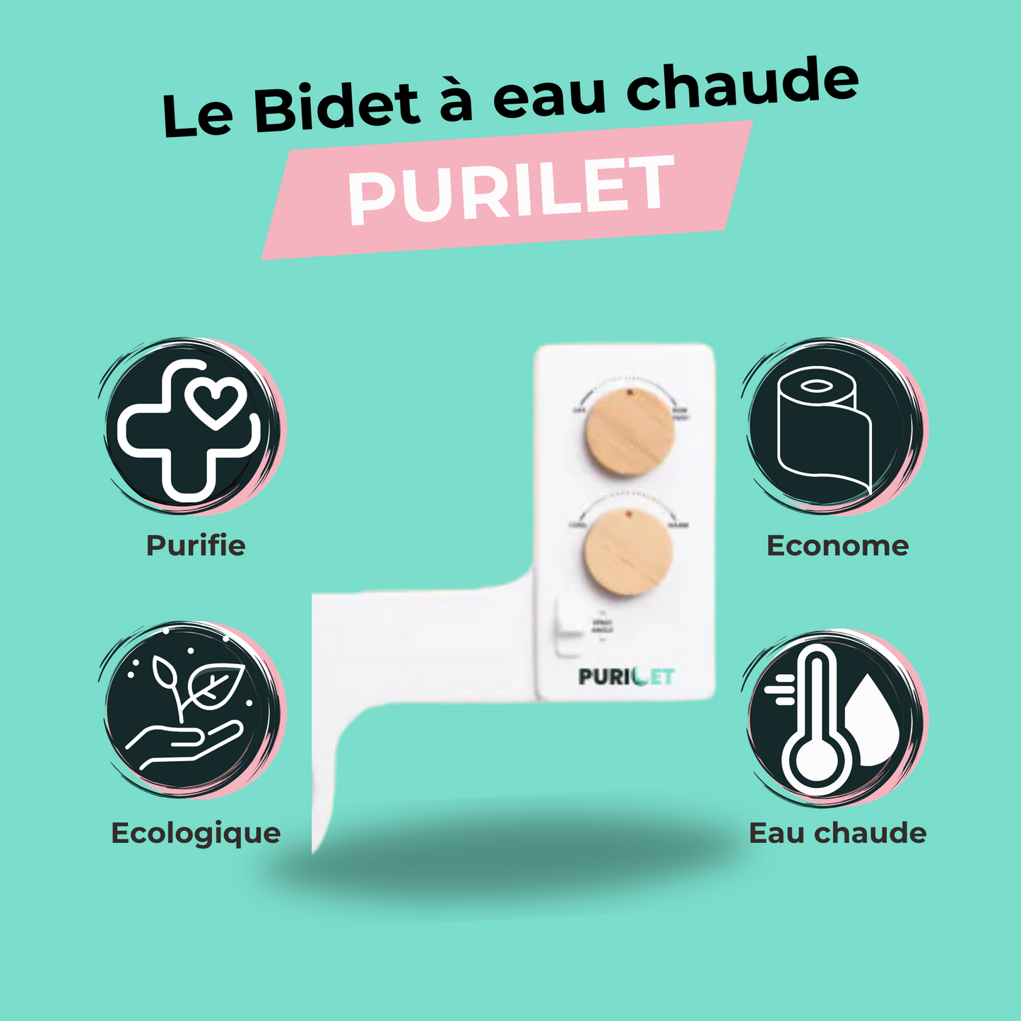 PURILET WARM - Le bidet manuel à eau chaude